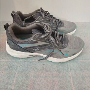 Ryka 9W Charcoal and Aqua Athletic Shoes